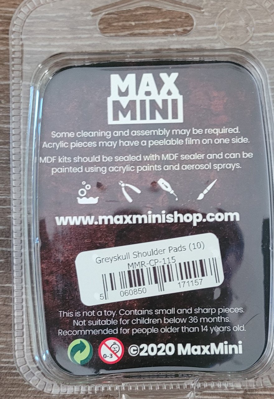 MaxMini Greyskull Shoulder Pads (10) (*See Per Order Flat Rate Shipping)