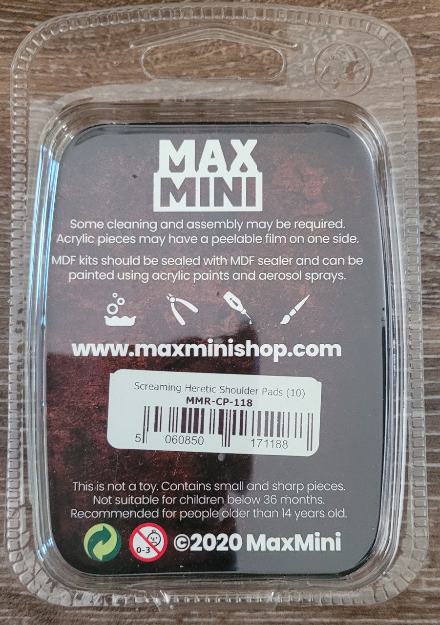 MaxMini Screaming Heretic Shoulder Pads (10) (*See Per Order Flat Rate Shipping)