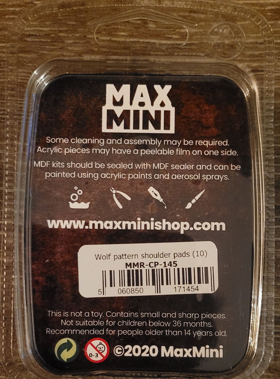 MaxMini Woolf Pattern Shoulder Pads (10) (*See Per Order Flat Rate Shipping)