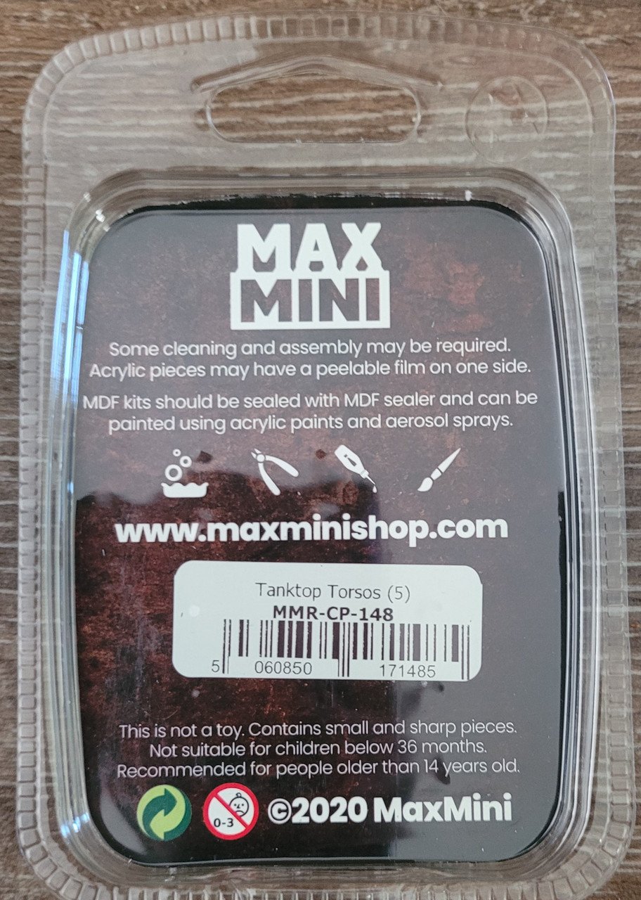 MaxMini Tanktop Torsos (5) (*See Per Order Flat Rate Shipping)