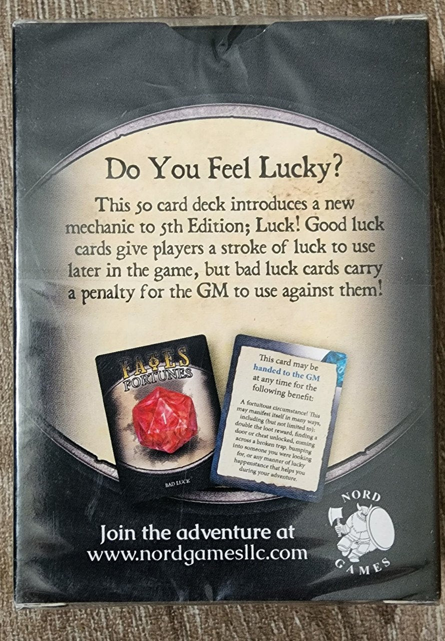 RPG Accessory Fates & Fortunes Deck (5E) (*See Per Order Flat Rate Shipping)