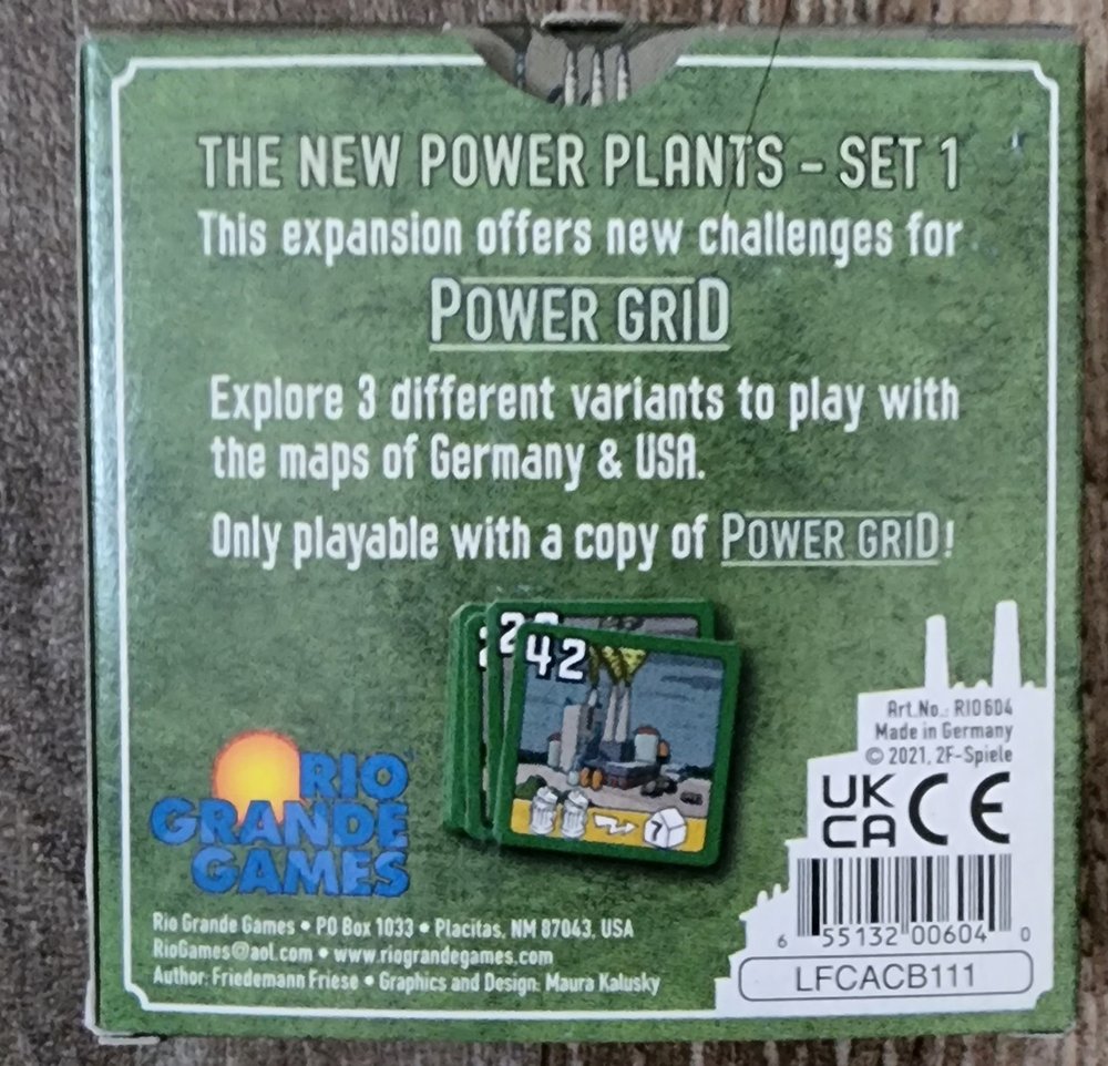 Power Grid The New Power Plants Set 1 (*See per Order Flat rate Shipping)