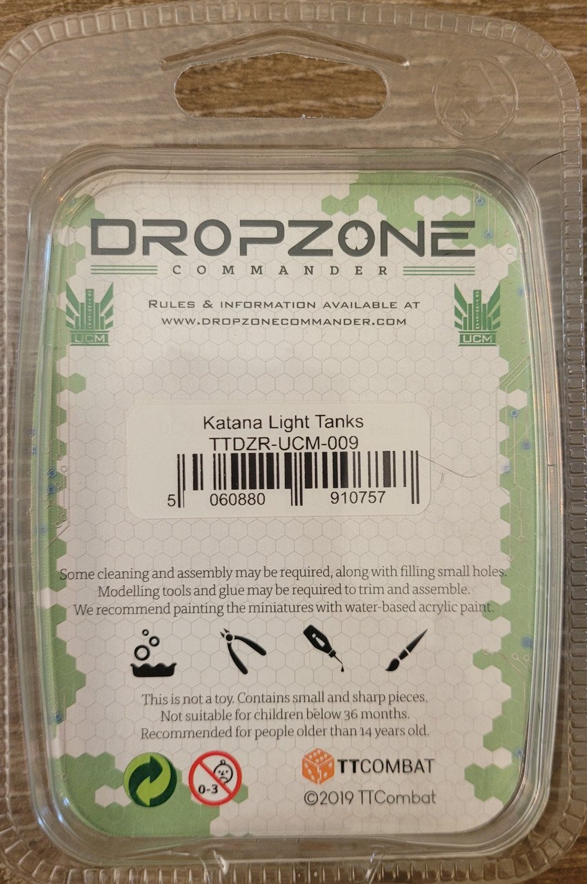 DropZone Commander Katana Light Tanks (*See Per Order Flat Rate Shipping)