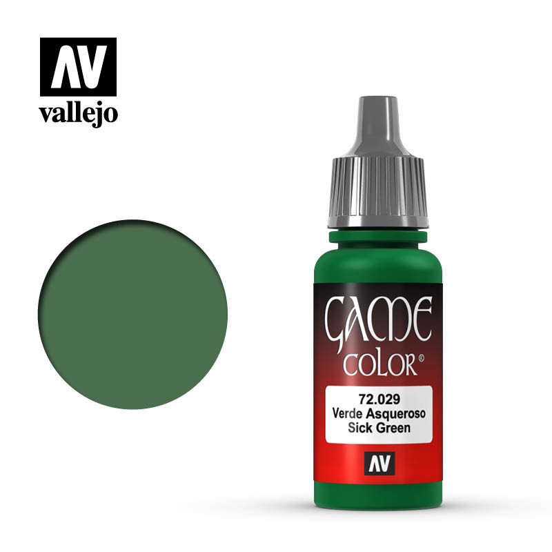 Vallejo Paint Game Color Sick Green 72029   (*See Per Order Flat Rate Shipping)