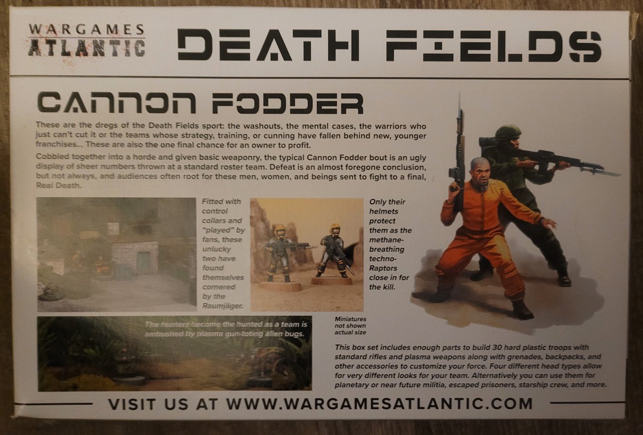 Wargames Atlantic Death Fields Cannon Fodder (30)(*See Per Order Flat Rate Shipping)