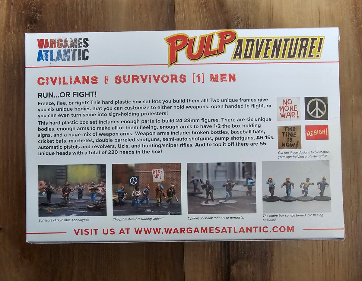 Wargames Atlantic Civilians & Survivors Men (*See Per Order Flat Rate Shipping)