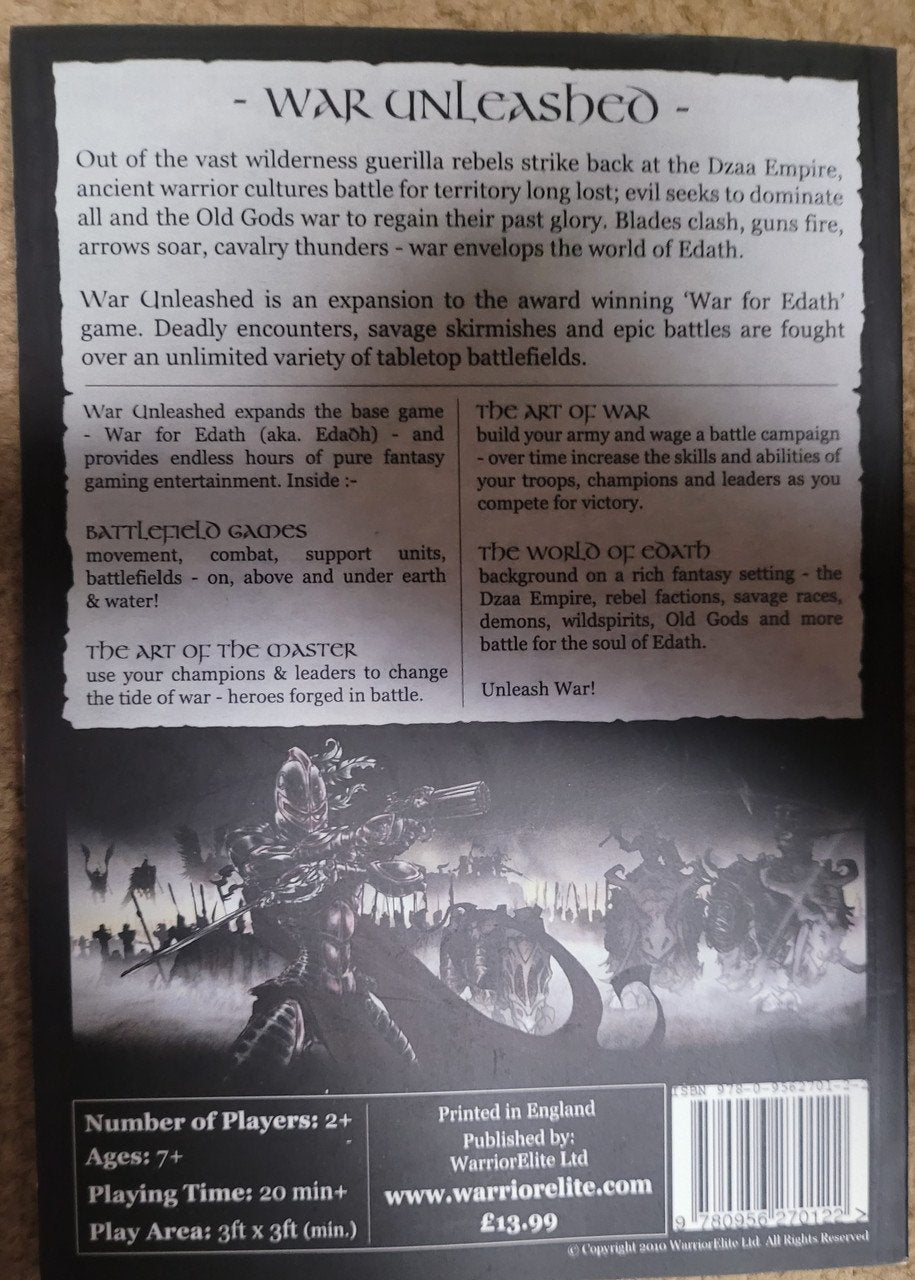 War Unleshed V1 War in the Empire (*See Per Order Flat Rate Shipping)