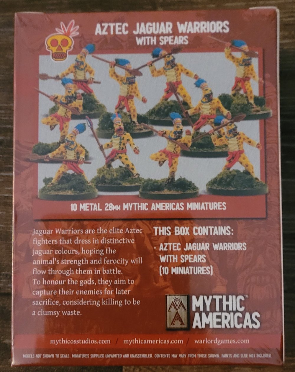 Warlords of Erehwon: Mythic Americas - Jaguar Warriors with Spears (10) (*See Per Order Flat Rate Shipping)