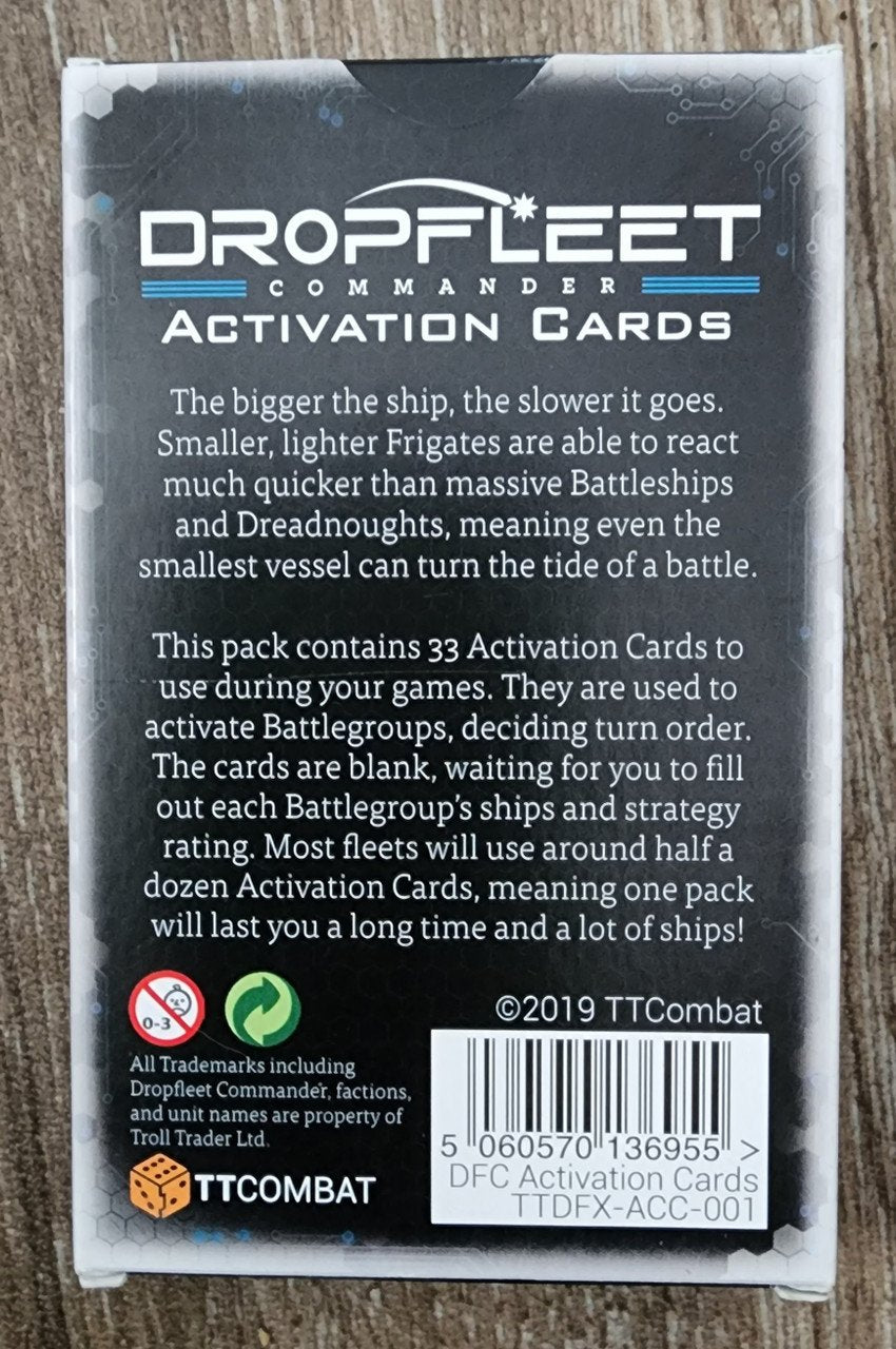 Dropfleet Commander Activation cards (*See Per Order Flat Rate Shipping)