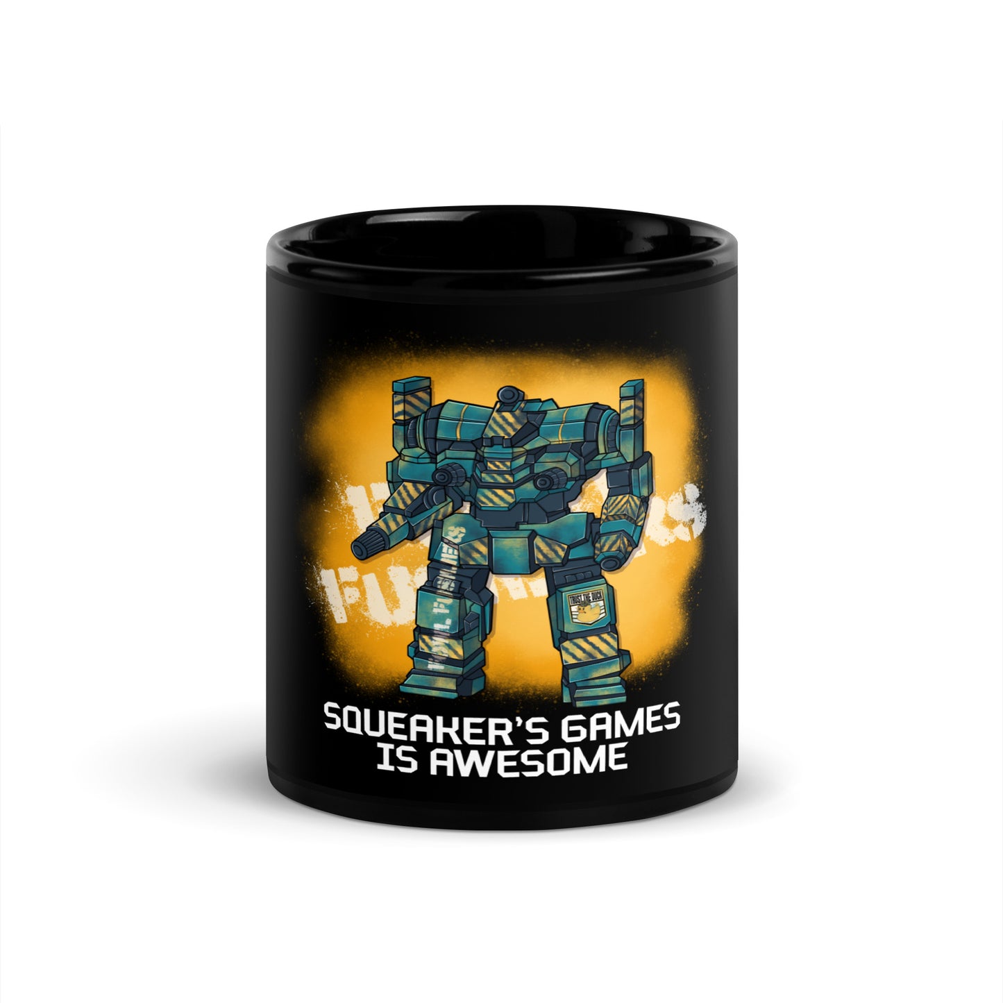 Squeakers games is awesome!! Black Glossy Mug