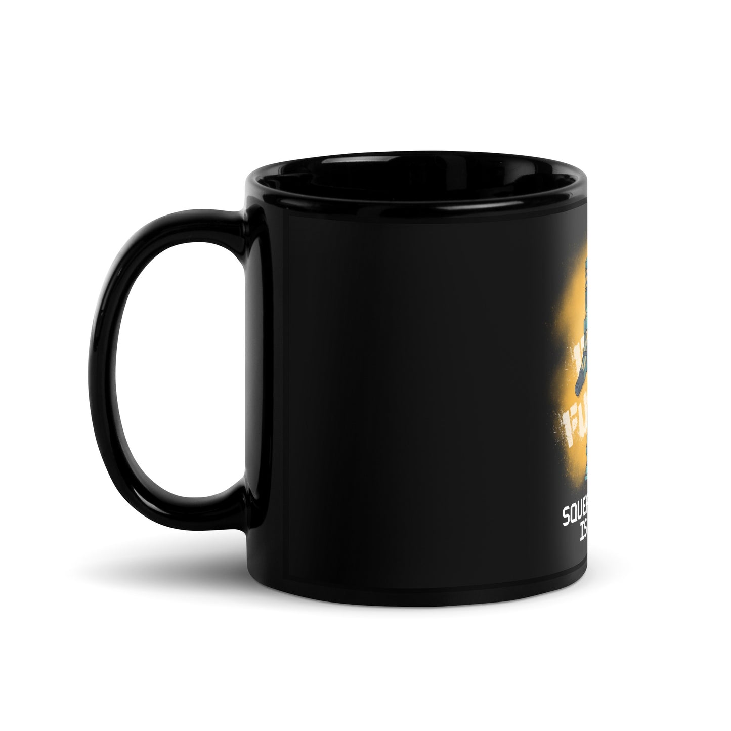 Squeakers games is awesome!! Black Glossy Mug