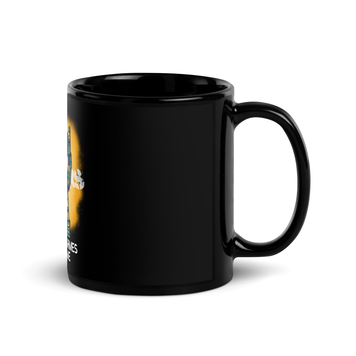 Squeakers games is awesome!! Black Glossy Mug