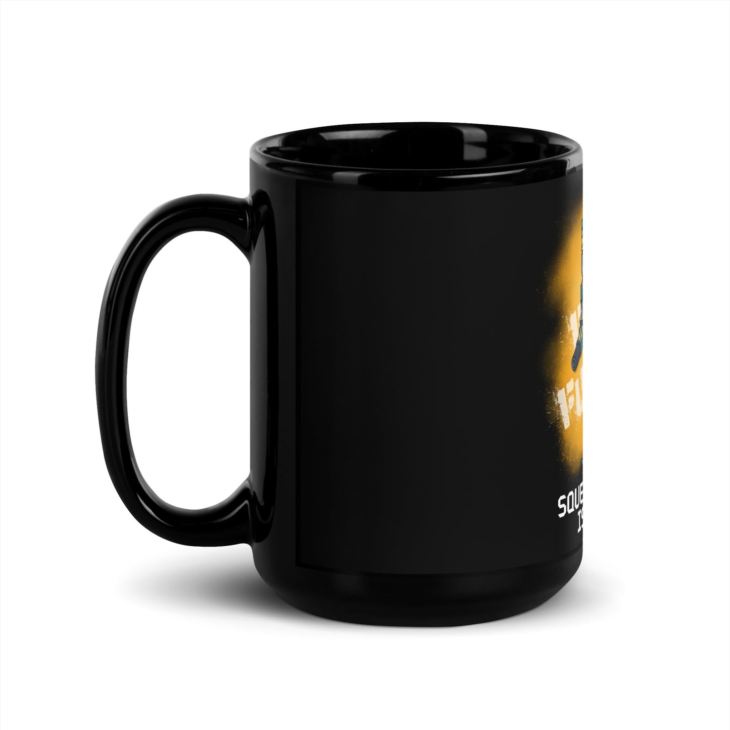 Squeakers games is awesome!! Black Glossy Mug