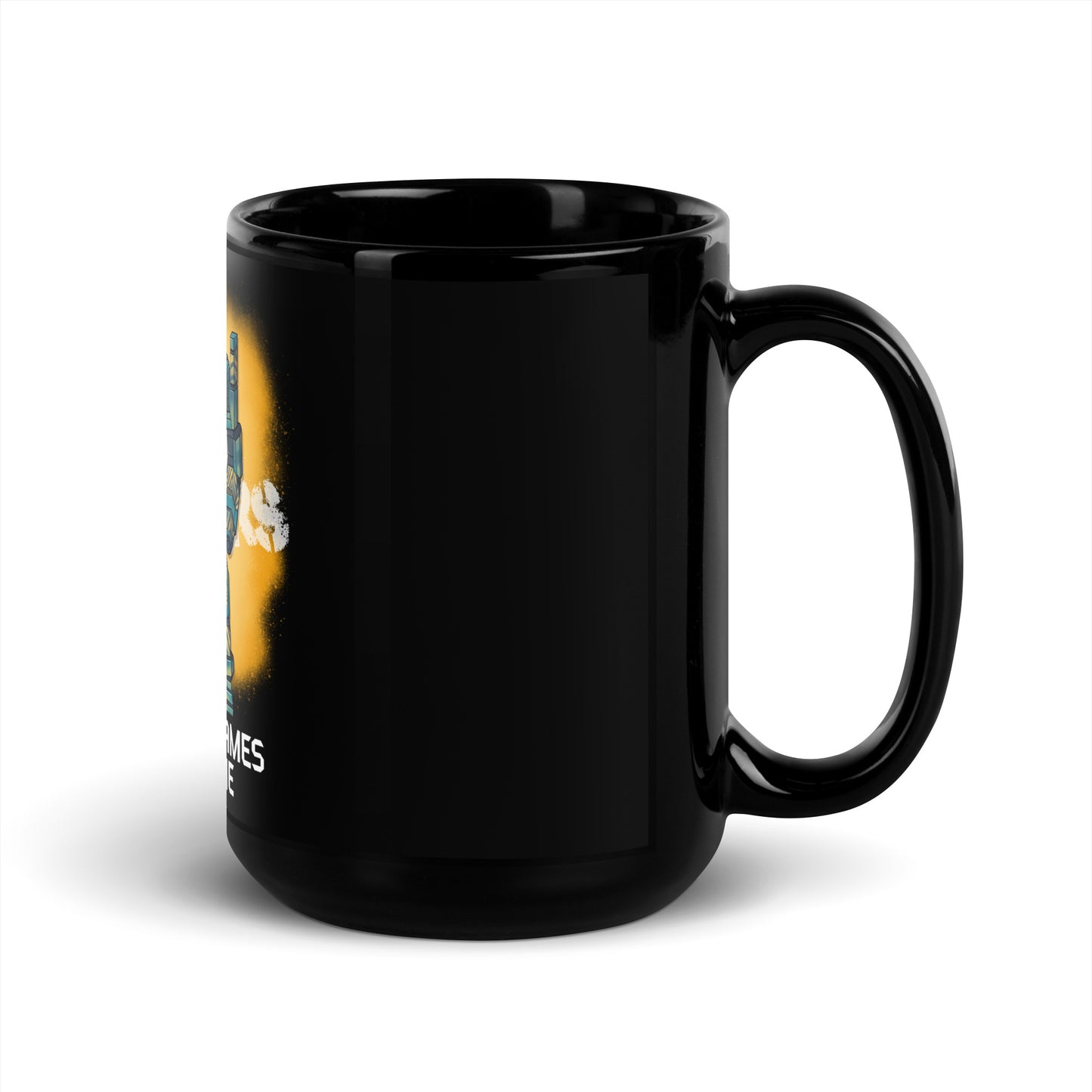 Squeakers games is awesome!! Black Glossy Mug