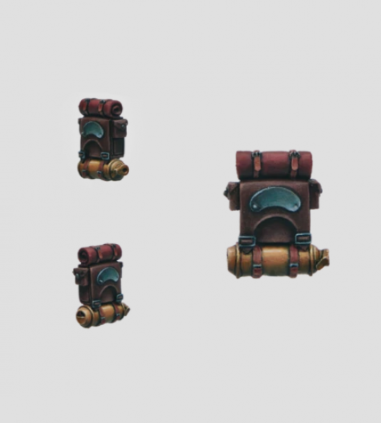 MaxMini Steampunk Infantry Backpacks (10) (*See Per Order Flat Rate Shipping)