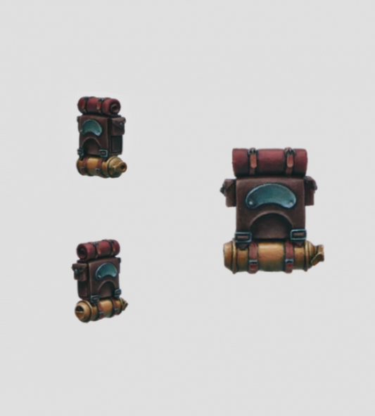 MaxMini Steampunk Infantry Backpacks (10) (*See Per Order Flat Rate Shipping)