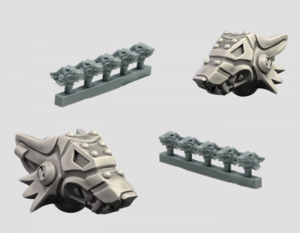 MaxMini Feral Knight Wolf Pattern Helmets (10) (*See Per Order Flat Rate Shipping)