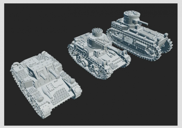 MaxMini Heavy Weapons Gobline Tanks (3) (*See Per Order Flat Rate Shipping)