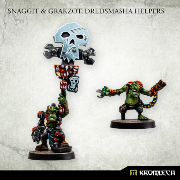 Kromlech Miniatures Snaggit & Grakzot Dreadsmasha Helpers (2) (*See Per Order Flat Rate Shipping)