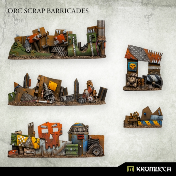 Kromlech Conversion Bitz Orc Scrap Barricades (*See Per Order Flat Rate Shipping)