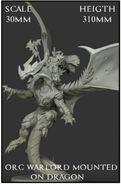 Yedharo Model Kit Orc Warlord Mointed on Dragon (30mm Scale) (*See Per Order Flat Rate Shipping)