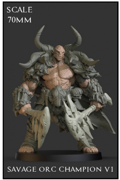 Yedharo Model Kit Savage Orc Champion v1 (70mmScale)  (*See Per Order Flat Rate Shipping)