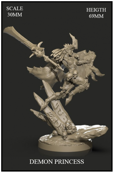 Yedharo Model Kit Demon Princess (30mm Scale) (*See Per Order Flat Rate Shipping)