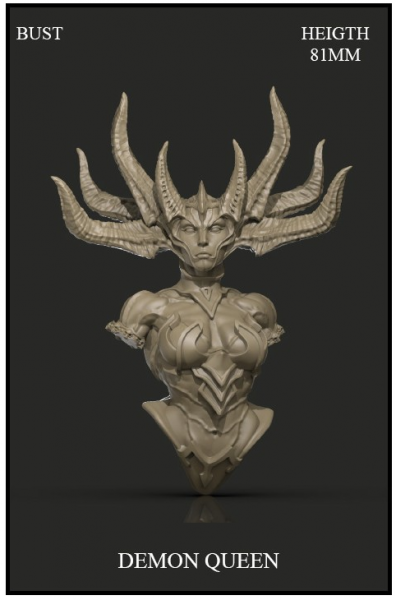 Yedharo Model Kit Demon Queen Bust (*See Per Order Flat Rate Shipping)