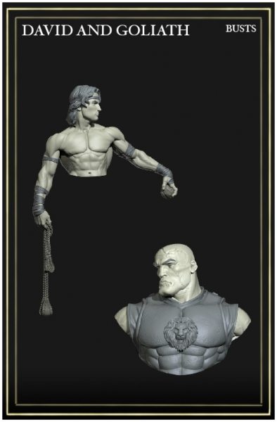 Yedharo Model Kit David and Goliath Pack Busts (*See Per Order Flat Rate Shipping)