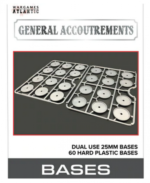 Wargames Atlantic 25mm Dual Use Bases 25mm (60) (*See Per Order Flat Rate Shipping)