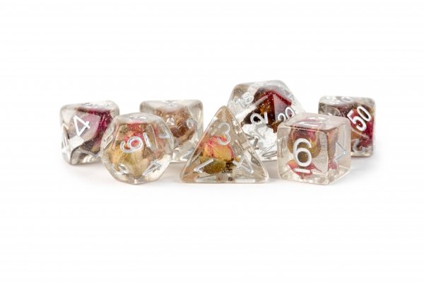 MDG 16mm Resin Poly Dice set Rose Dice (*See Per Order Flat Rate Shipping)