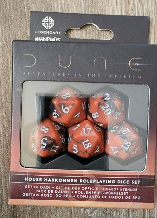 Dune RPG Dice Set House Harkonnen (*See Per Order Flat Rate Shipping)