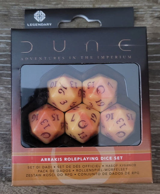 Dune RPG Dice set Arrakis (*See Per Order Flat Rate Shipping)