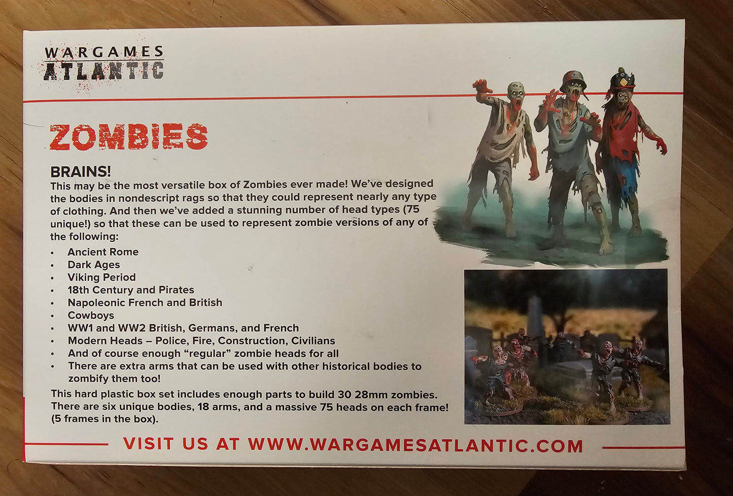 Wargames Atlantic Pulp Adventure! Zombies (*See Per Order Flat Rate Shipping)