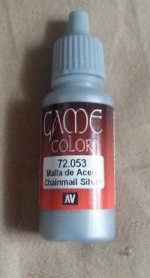 Vallejo Paint Game Color Chainmail Silver 72053 (*See Per Order Flat Rate Shipping)