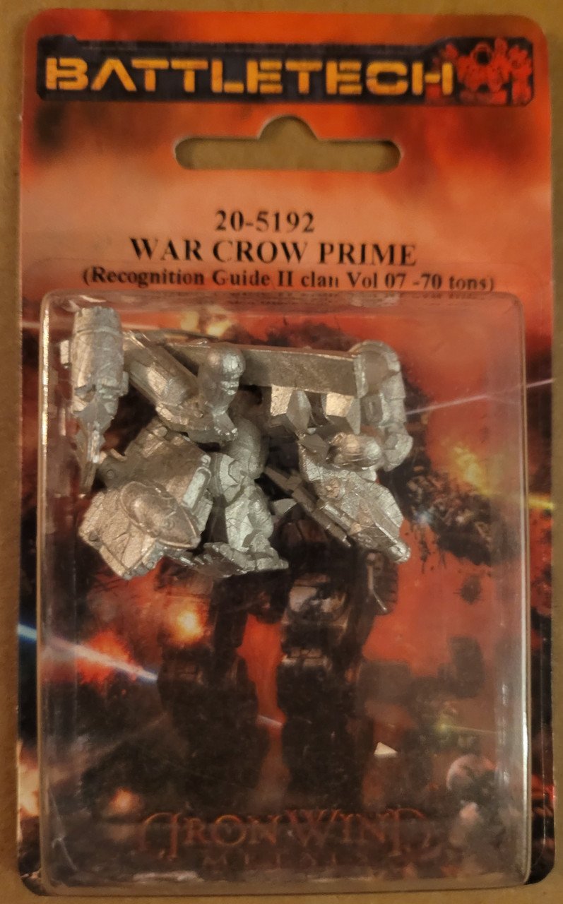 BattleTech 20-5192 War Crow Prime Mech - 70 Tons (*See Per Order Flat Rate Shipping)