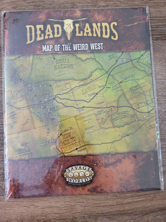 Deadlands RPG Map of the Weird West (*See Per Order Flat Rate Shipping)