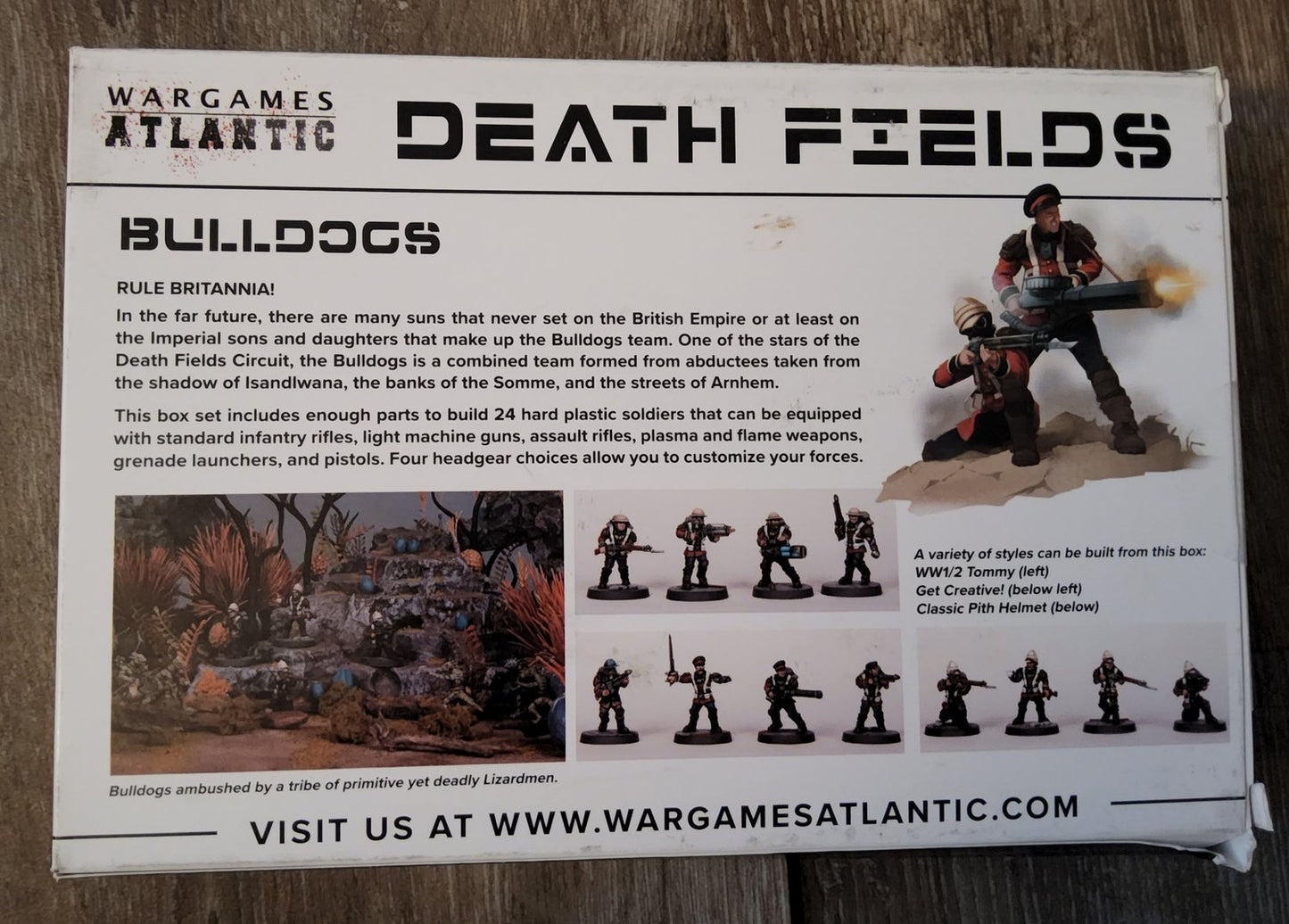 Wargames Atlantic Death Fields BullDogs (24) (*See Per Order Flat Rate Shipping)