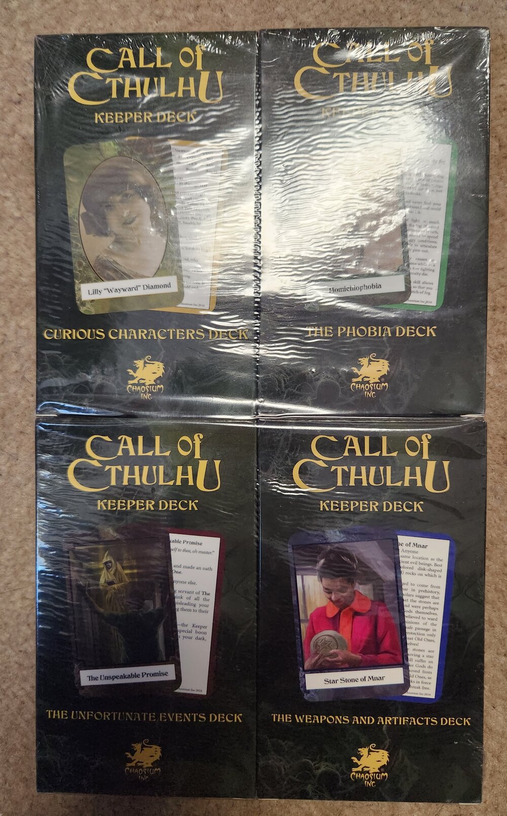 Call of Cthulhu Keeper Decks  (4 Decks)  (*See Per Order Flat Rate Shipping)