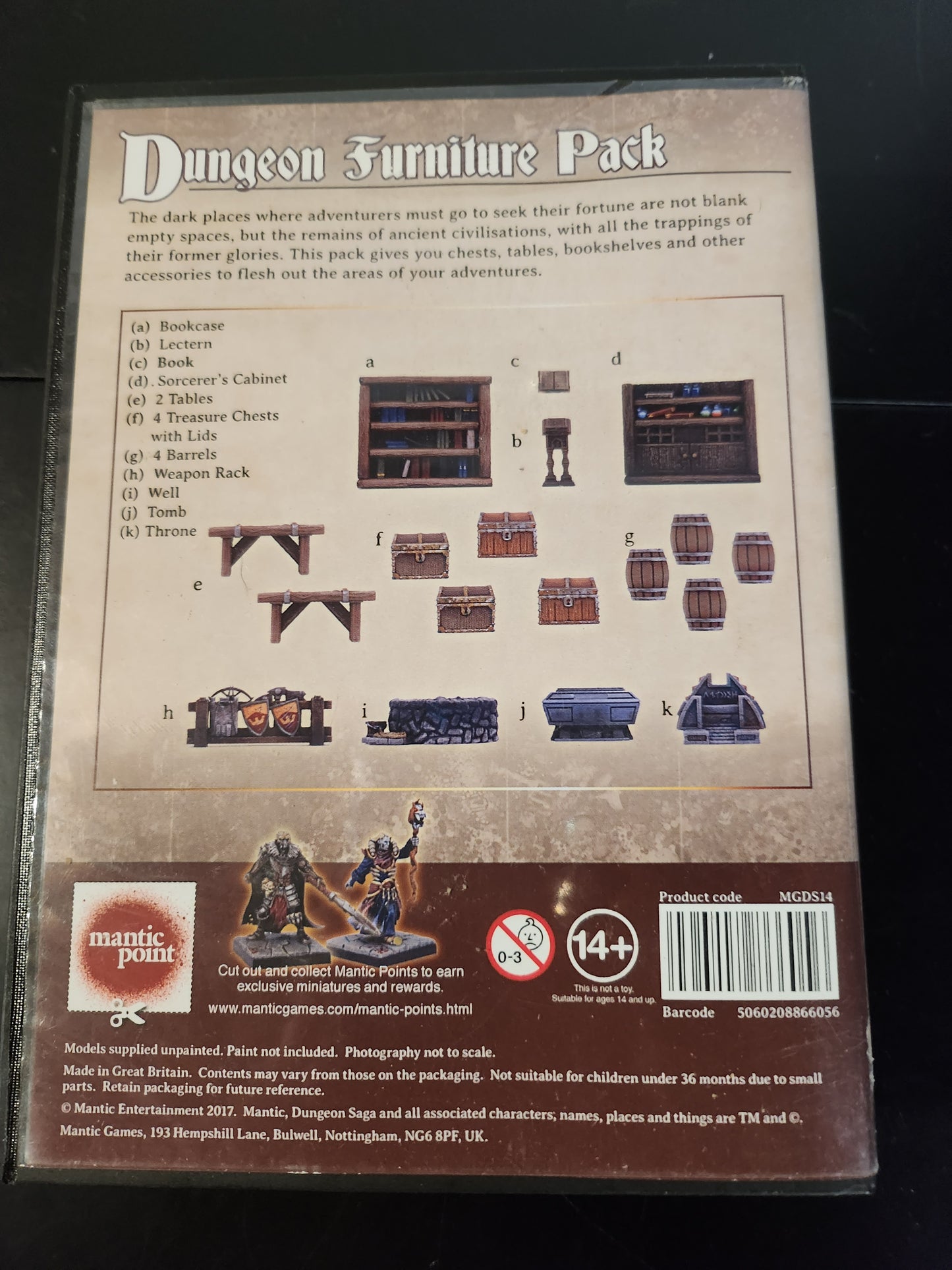 Dungeon Saga: Dungeon Furniture Pack (*See Per Order Flat Rate Shipping)