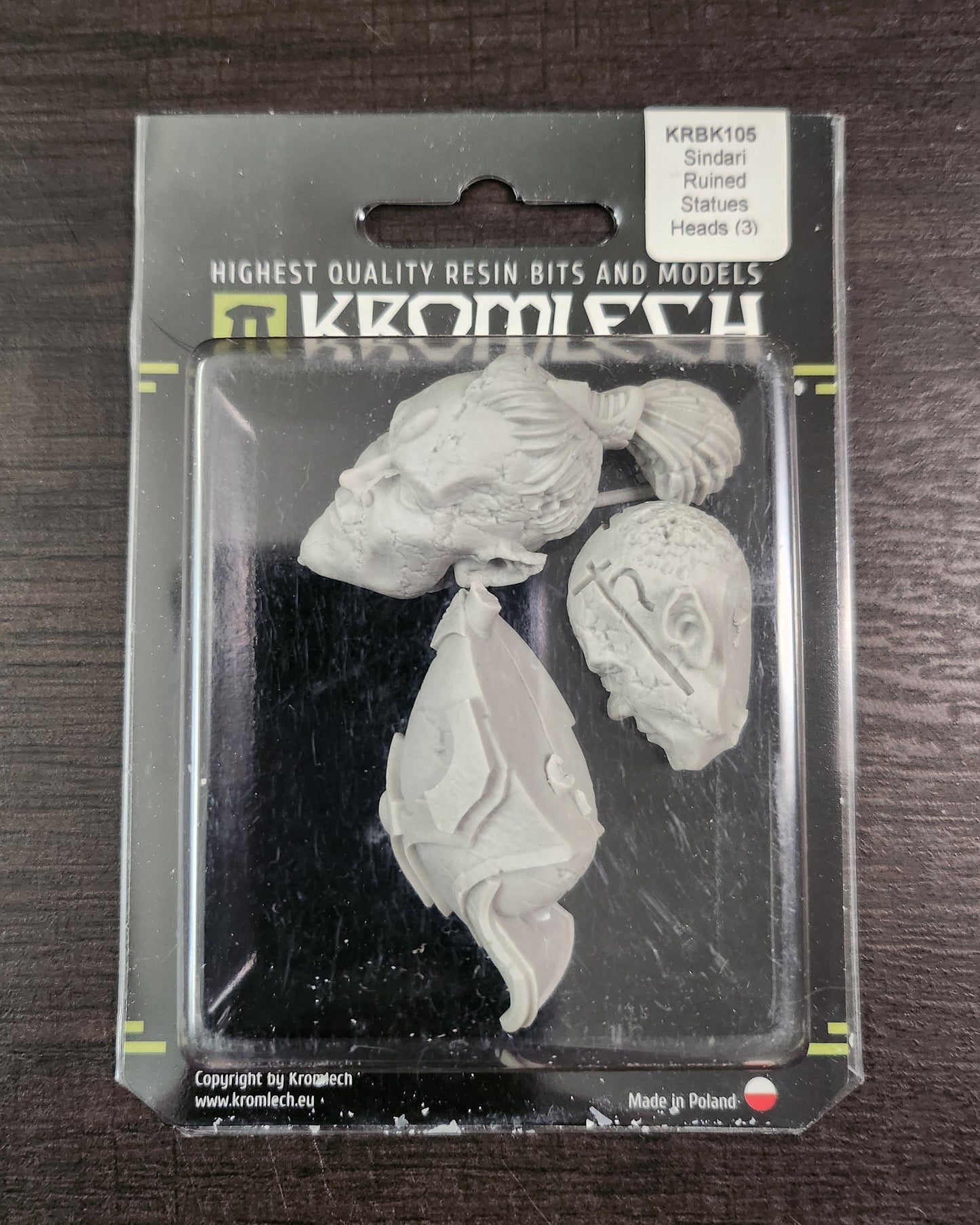 Kromlech Conversion Bitz Sindari Ruined Statues Heads (3) (*See Per Order Flat Rate Shipping)