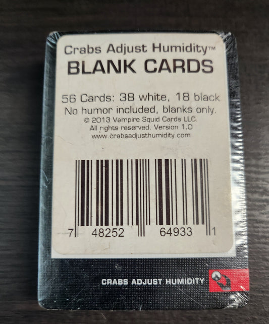 Crabs Adjust Humidity Blank Cards (*See Per Order Flat Rate Shipping)