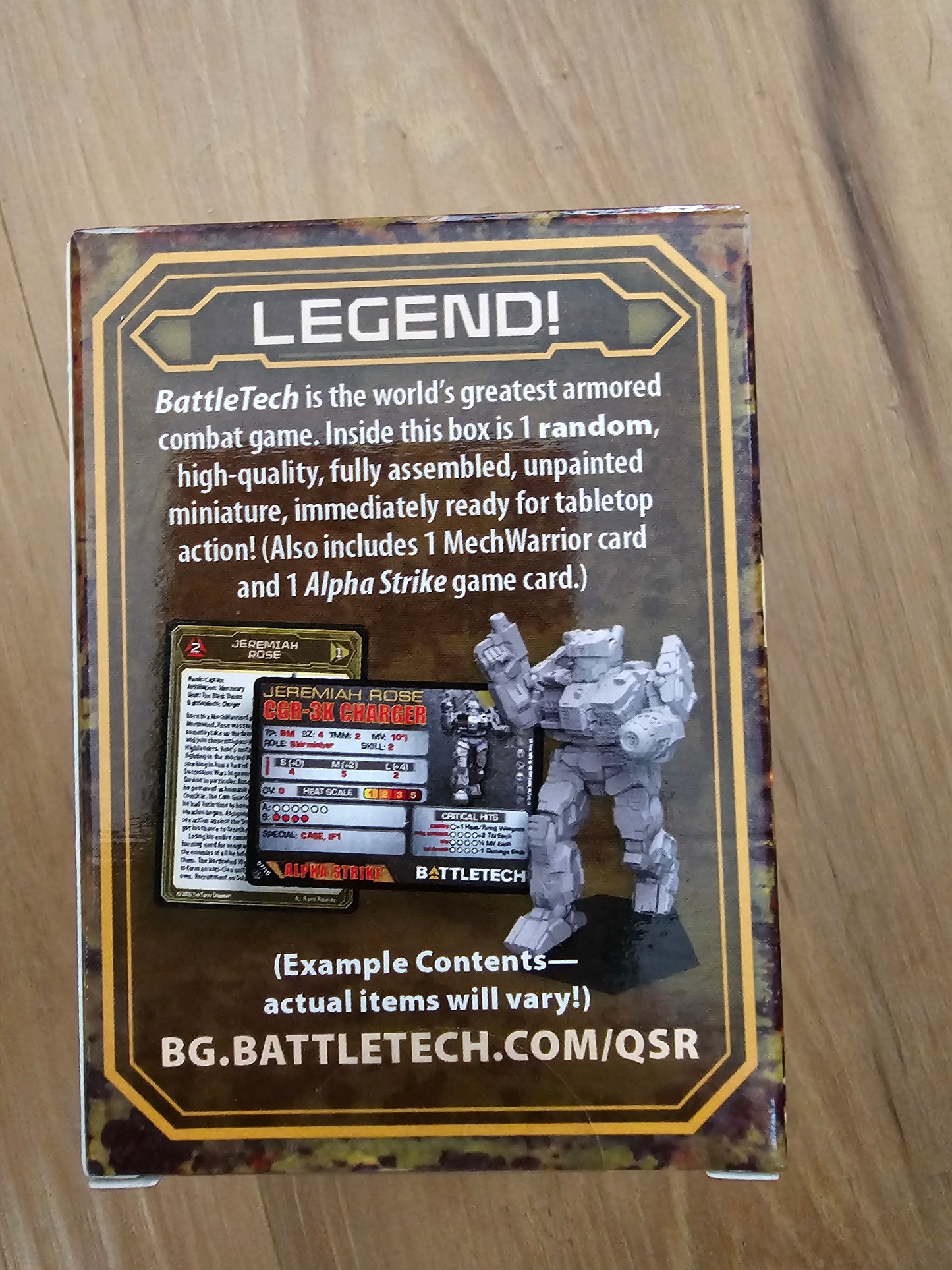 Battletech Mercenaries Salvage Box (Legendary) (*See Per Order Flat Rate Shipping)