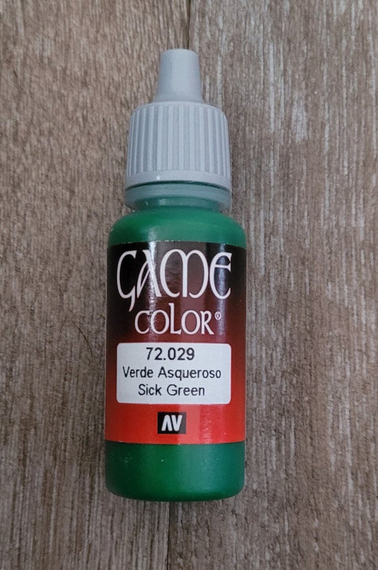 Vallejo Paint Game Color Sick Green 72029   (*See Per Order Flat Rate Shipping)