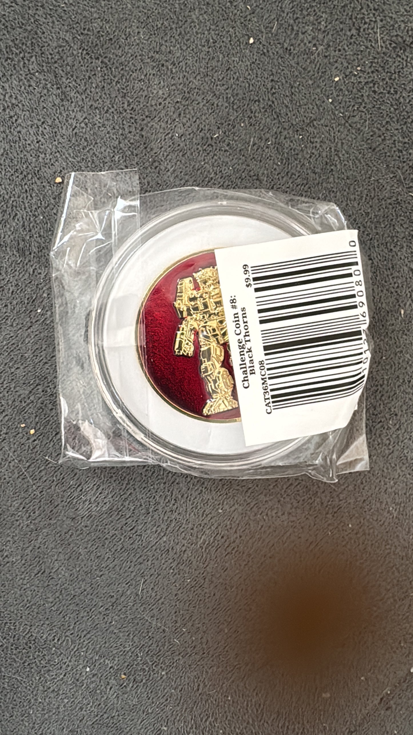 Battletech Office SWAG Challenge Coin Black Thorns (*See Per Order Flat Rate Shipping)