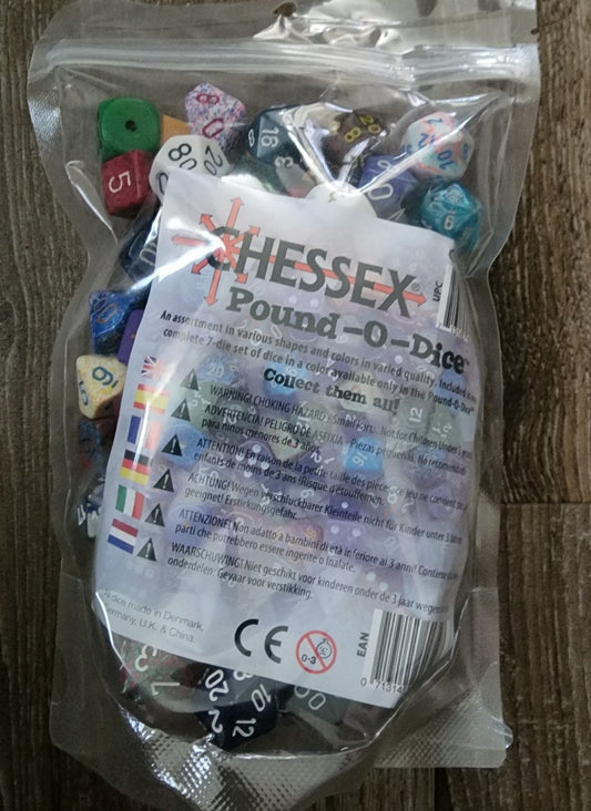 Chessex Bulk Dice Assorted Polyhedral Pound of Dice 1LB (*See Per Order Flat Rate Shipping)