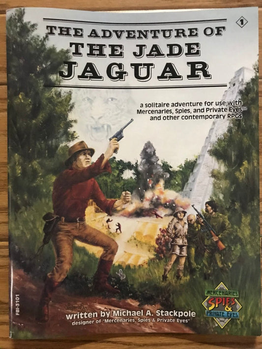 Mercenaries Spies & Private Eyes RPG Adventure of the Jade Jaguar (*See Per Order Flat Rate Shipping)