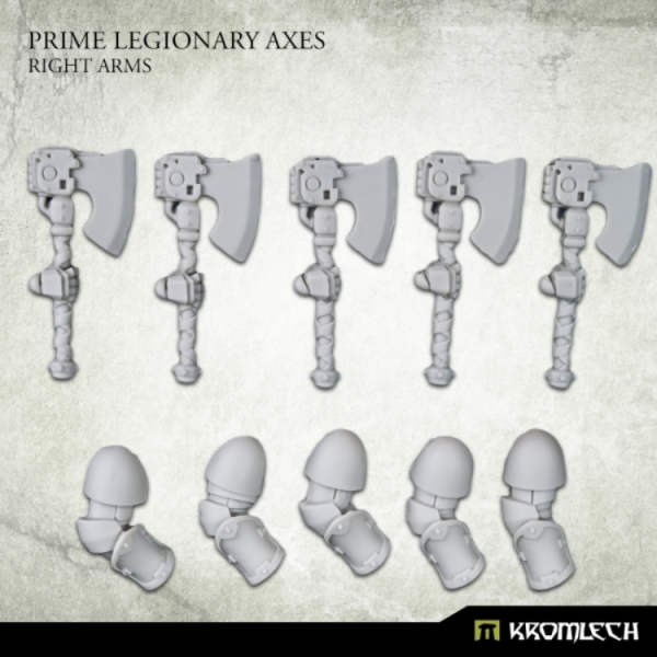 Kromlech Conversion Bitz Prime Legionaries CCW Arms Axes [right] (5)(*See Per Order Flat Rate Shipping)