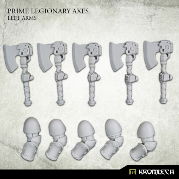 Kromlech Conversion Bitz Prime Legionaries CCW Arms Axes [Left] (5)(*See Per Order Flat Rate Shipping)