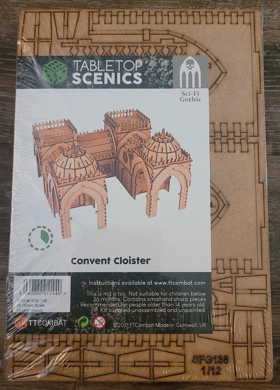 Sci-fi / Gothic Scenes Convent Cloister (*See Per Order Flat Rate Shipping)